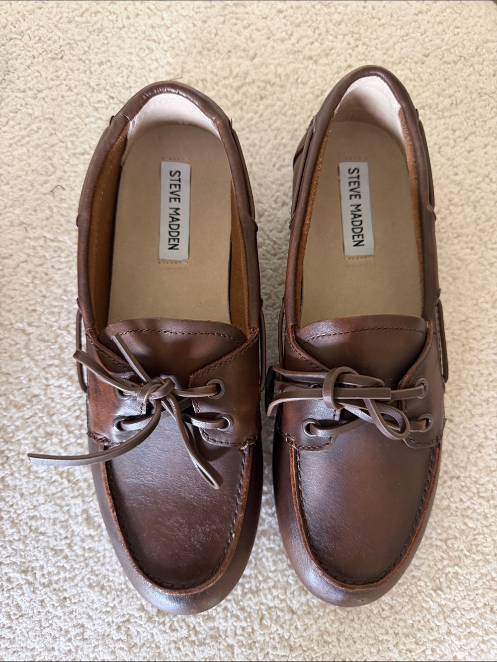🆕 Steve Madden Leather Loafer Boat Shoe